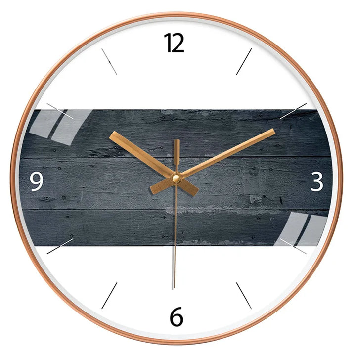 SilentScandi | Simple Wood Grain Wall Clock