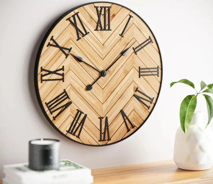 OldWorldTick | Wall Clock with Roman Numerals for Traditional Spaces