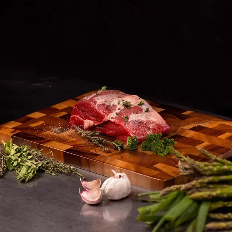 AcaciaPlus | Double-Sided Cutting Board with Drainage System