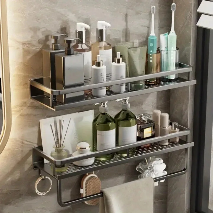 MakeupOrde | Aluminum Wall Shelf for Bathroom