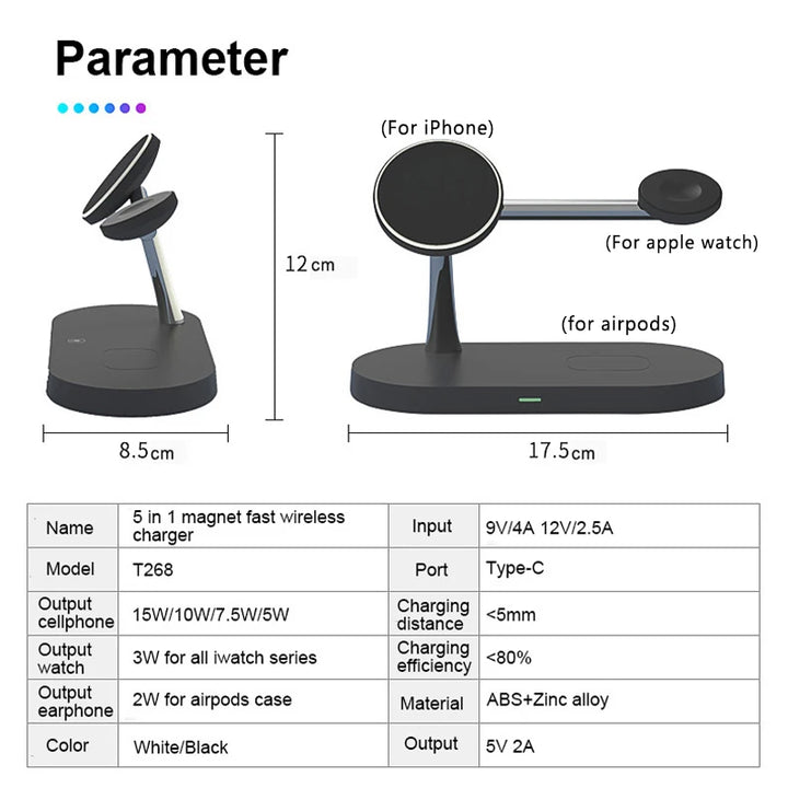 CLEVLO | 3-in-1 Magnetic Wireless Charging Stand