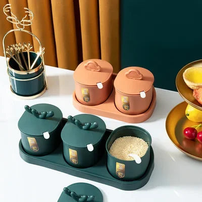 SpiceElegance | Luxe Spice Box and Organizer with Spoons