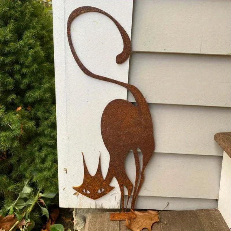 GothicMeow | Rustic Cat Gate Decor for Halloween