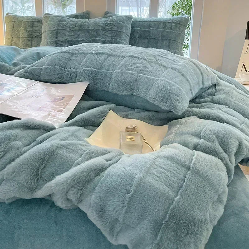 CozyFur | Plush Faux Rabbit Fur Bedding