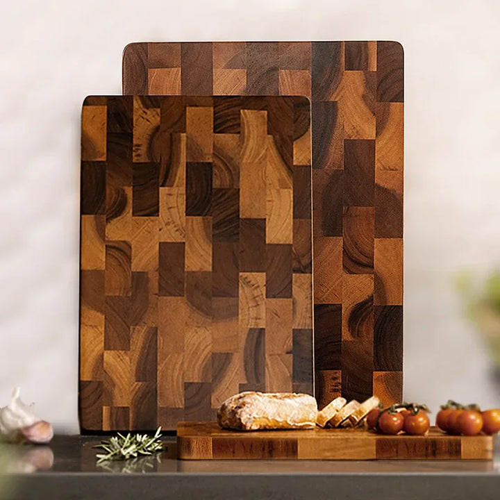 AcaciaPlus | Double-Sided Cutting Board with Drainage System