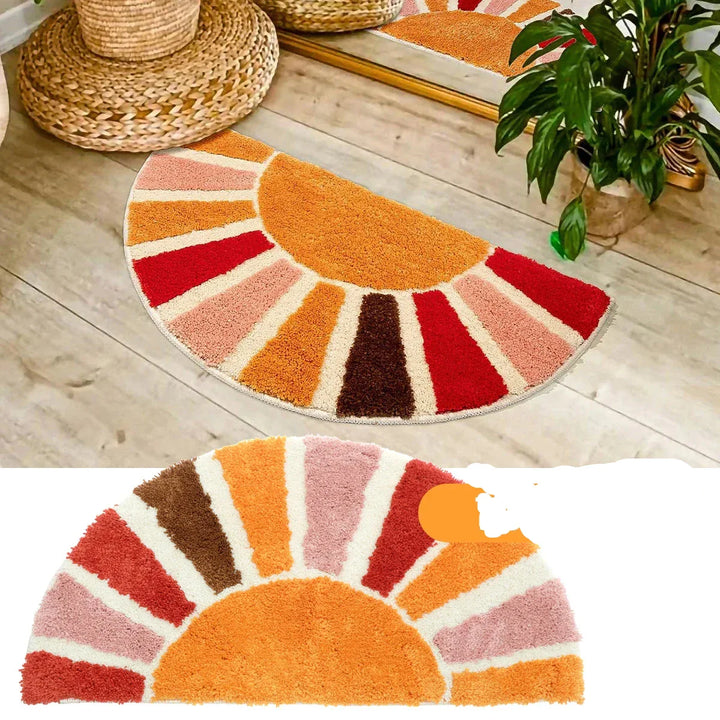 SunBurst - Half-Round Sunflower Doormat