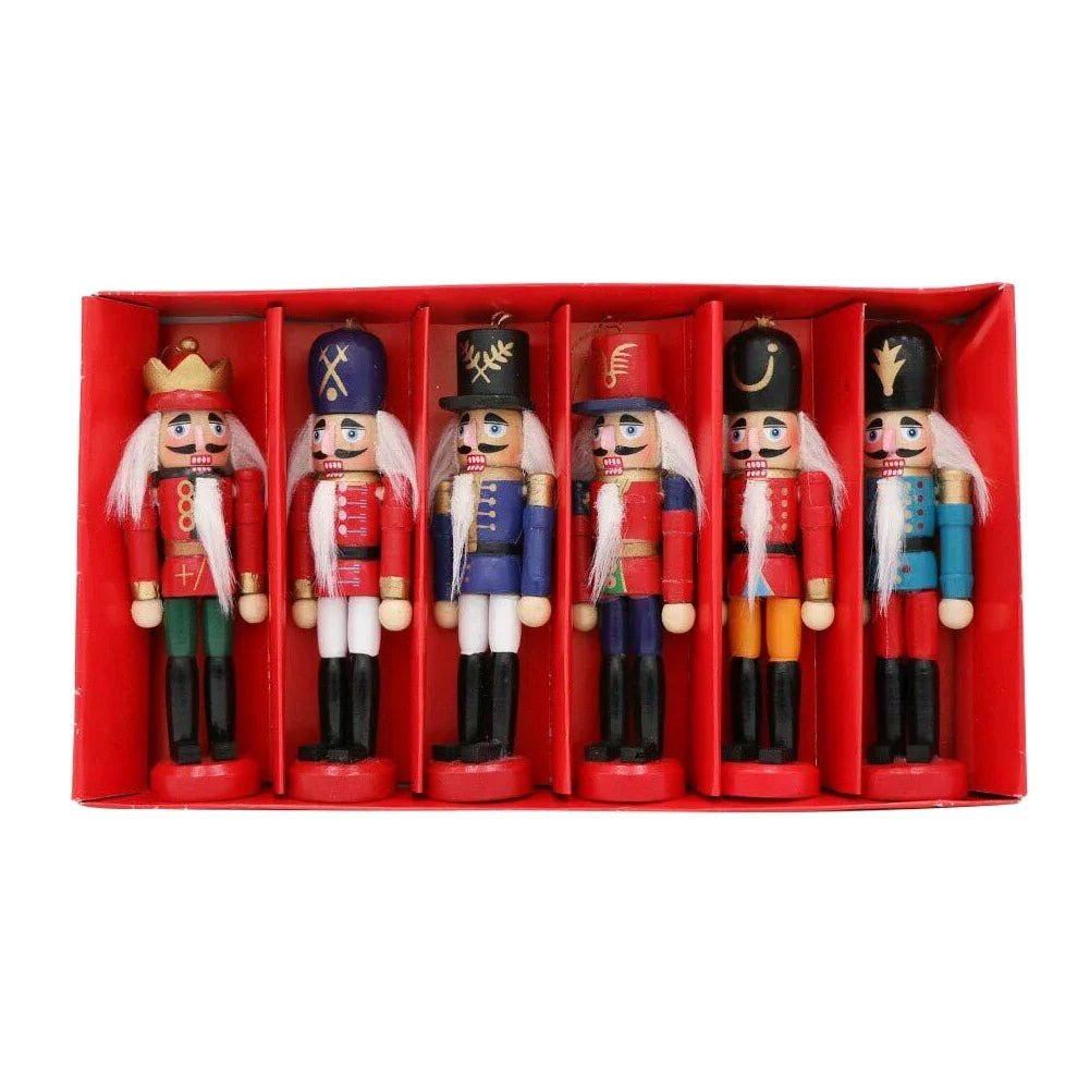 WoodBeauty | Set of 6 Mini Nutcracker Ornaments