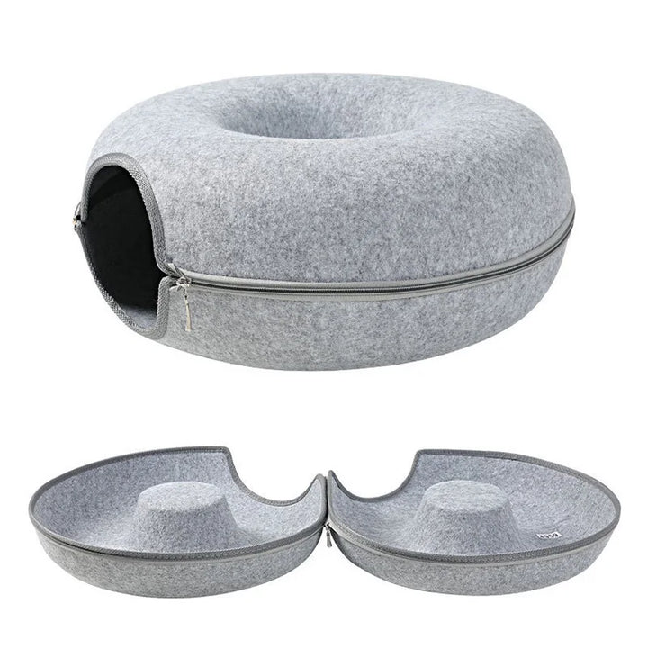 DonutDroom | Luxury Cat Bed for Two with Interactive Tunnel