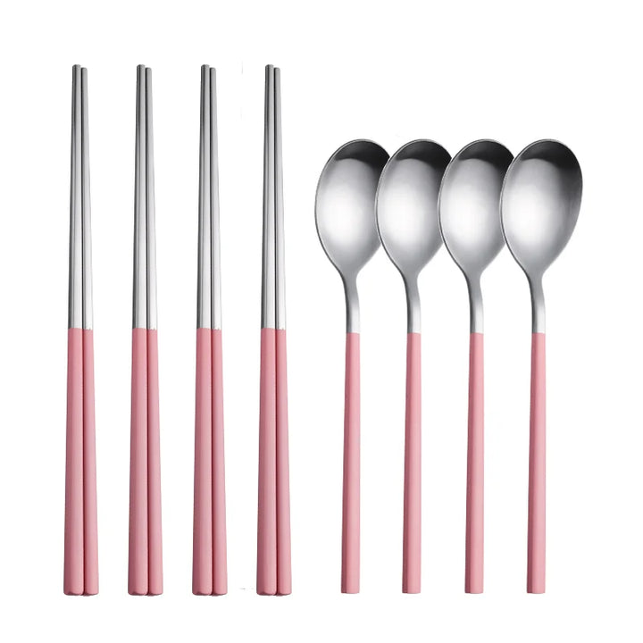 KoreaKlassiek | 8-Piece Cutlery Set with Spoons and Chopsticks