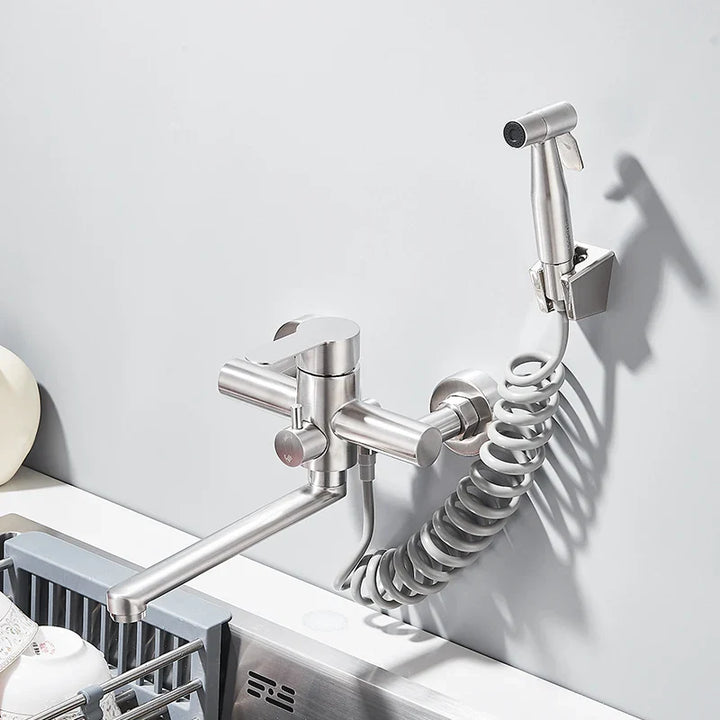 WallSpray | Elegant Double Hole Mixer Tap