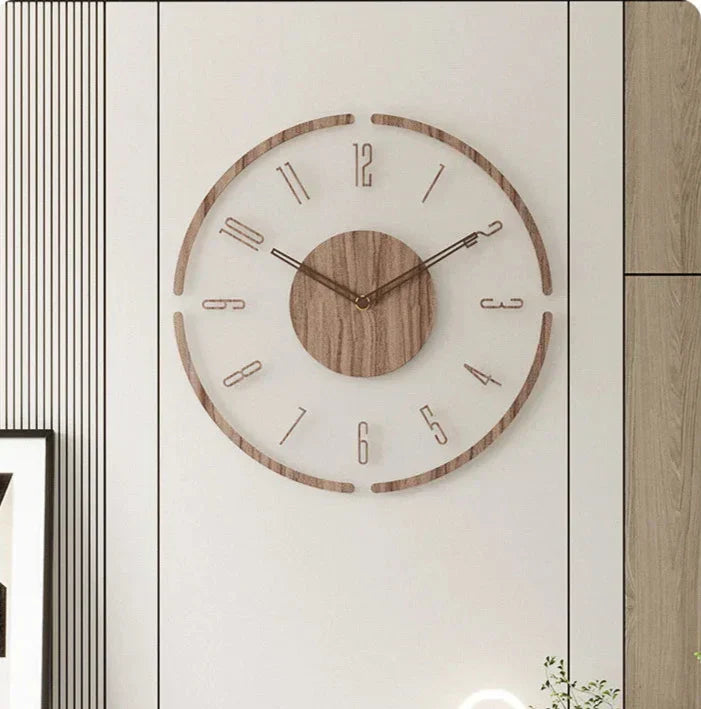ModernStyleClock | Large Wooden Wall Clock for Living Rooms