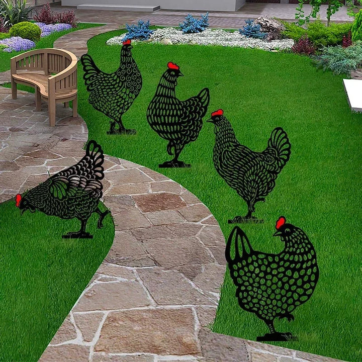 CluckArt | Luxury Acrylic Chicken Statues for Garden and Lawn