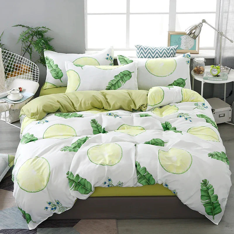 LeafyDream | Nordic Leaf Print Bedding Set
