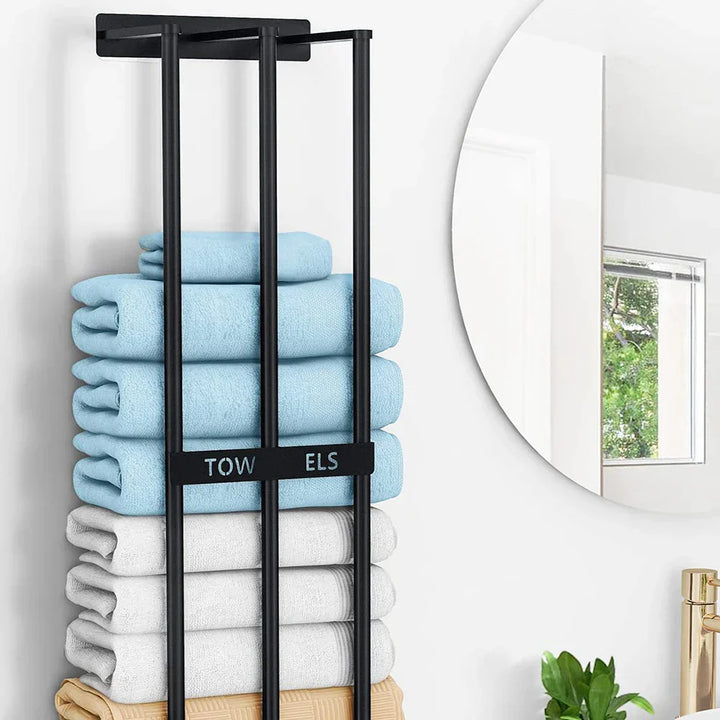 TowelHolder - Space-Saving Towel Holder for a Tidy Bathroom - Compact and Stylish Towel Storage
