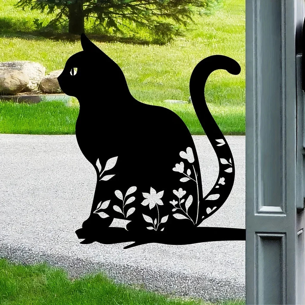 FelineFantasy | Metal Cat Silhouette for Garden & Patio