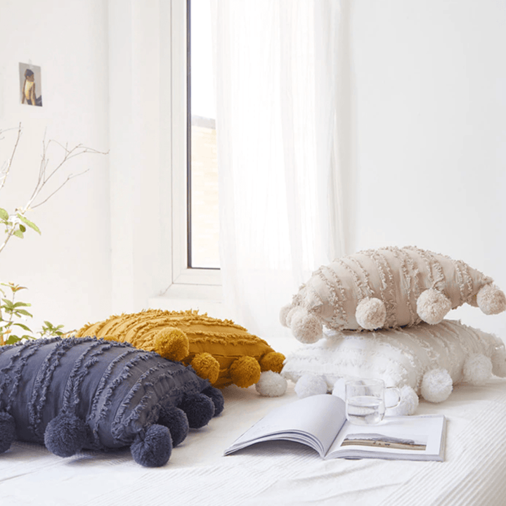 PomLuxe – Soft Decorative Cushions with Playful Pom Poms in Dreamy Style
