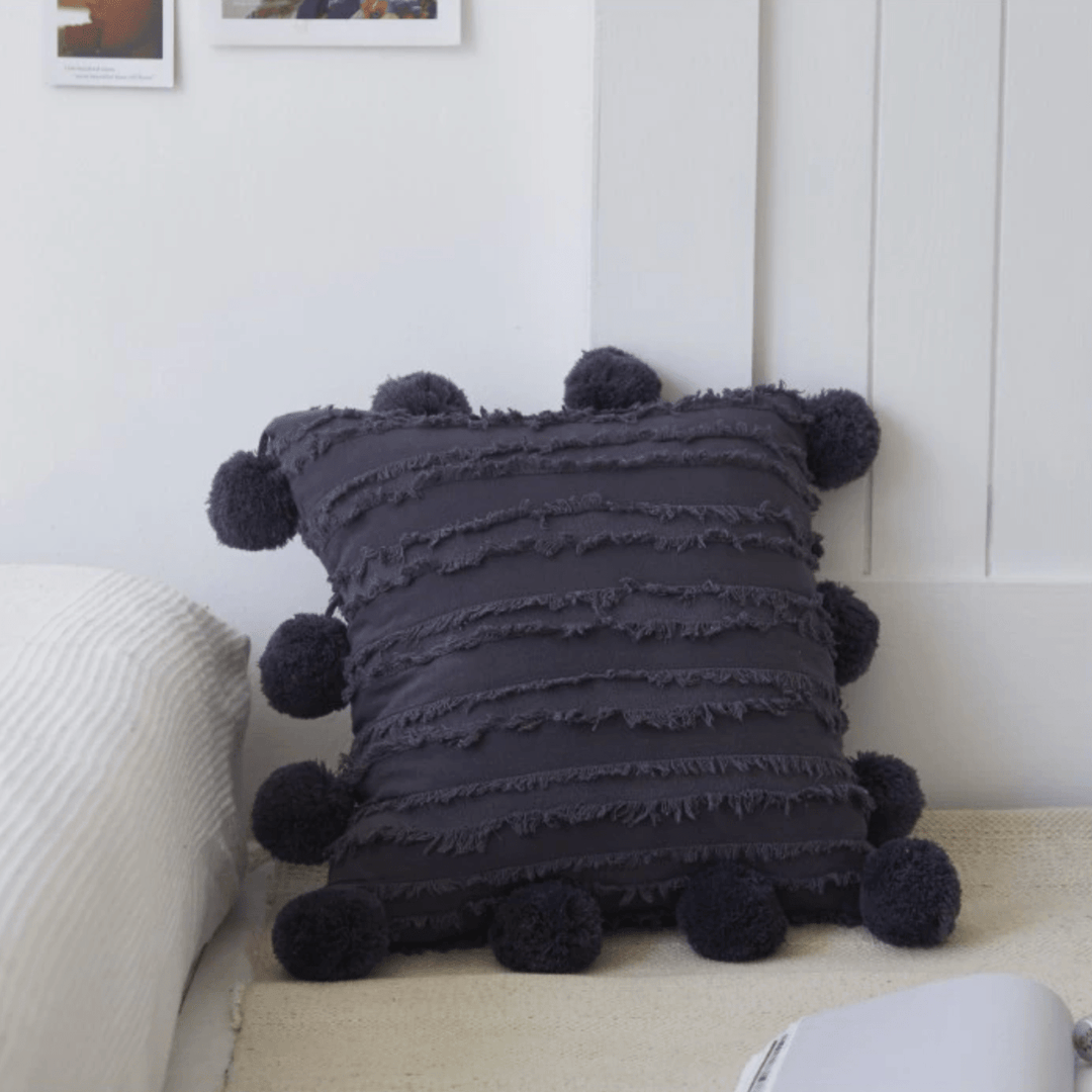 PomLuxe – Soft Decorative Cushions with Playful Pom Poms in Dreamy Style