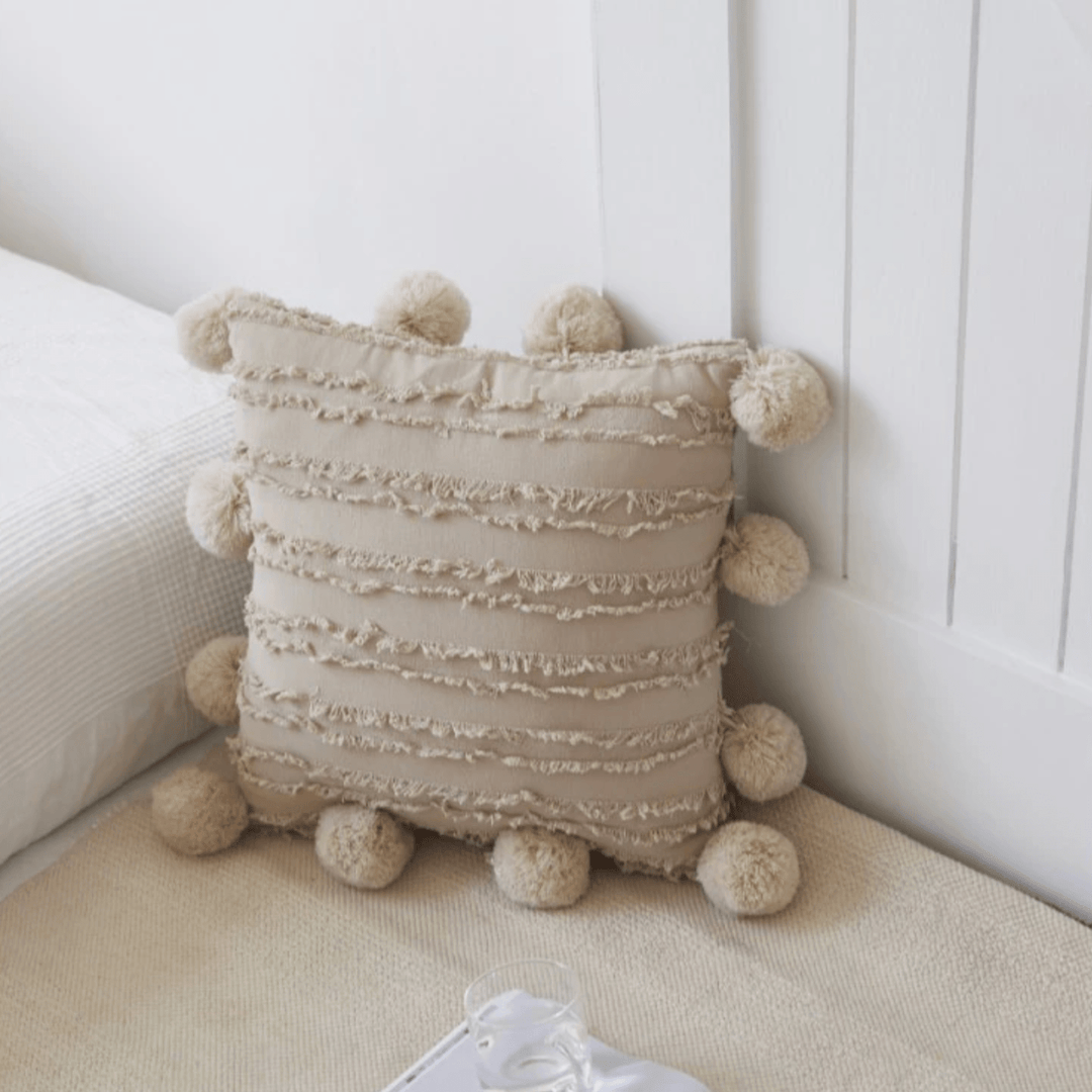PomLuxe – Soft Decorative Cushions with Playful Pom Poms in Dreamy Style