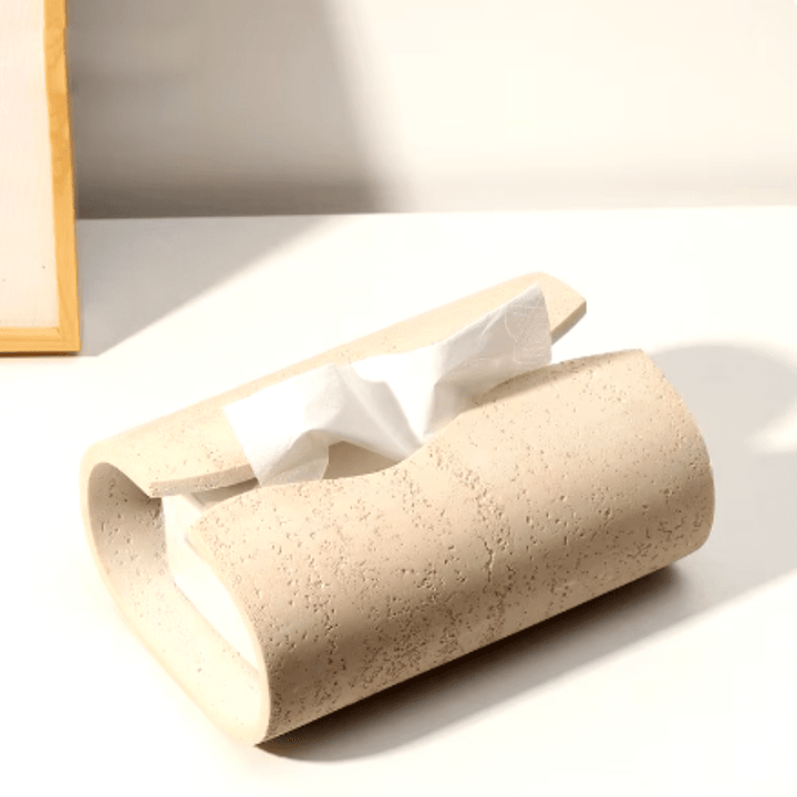 ChicTissue | Minimalist Tissue Holder in Travertine Look