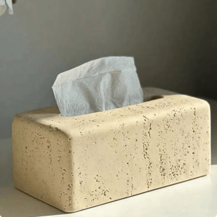 ChicTissue | Minimalist Tissue Holder in Travertine Look