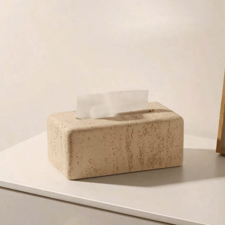 ChicTissue | Minimalist Tissue Holder in Travertine Look