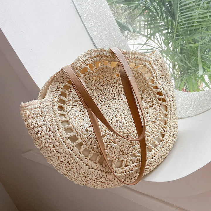 TropicalCharm – Summer Straw Bag with Large Capacity for Women