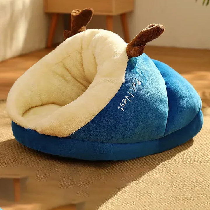 SlipperNest | Luxe Foldable Dog Bed for Winter Comfort