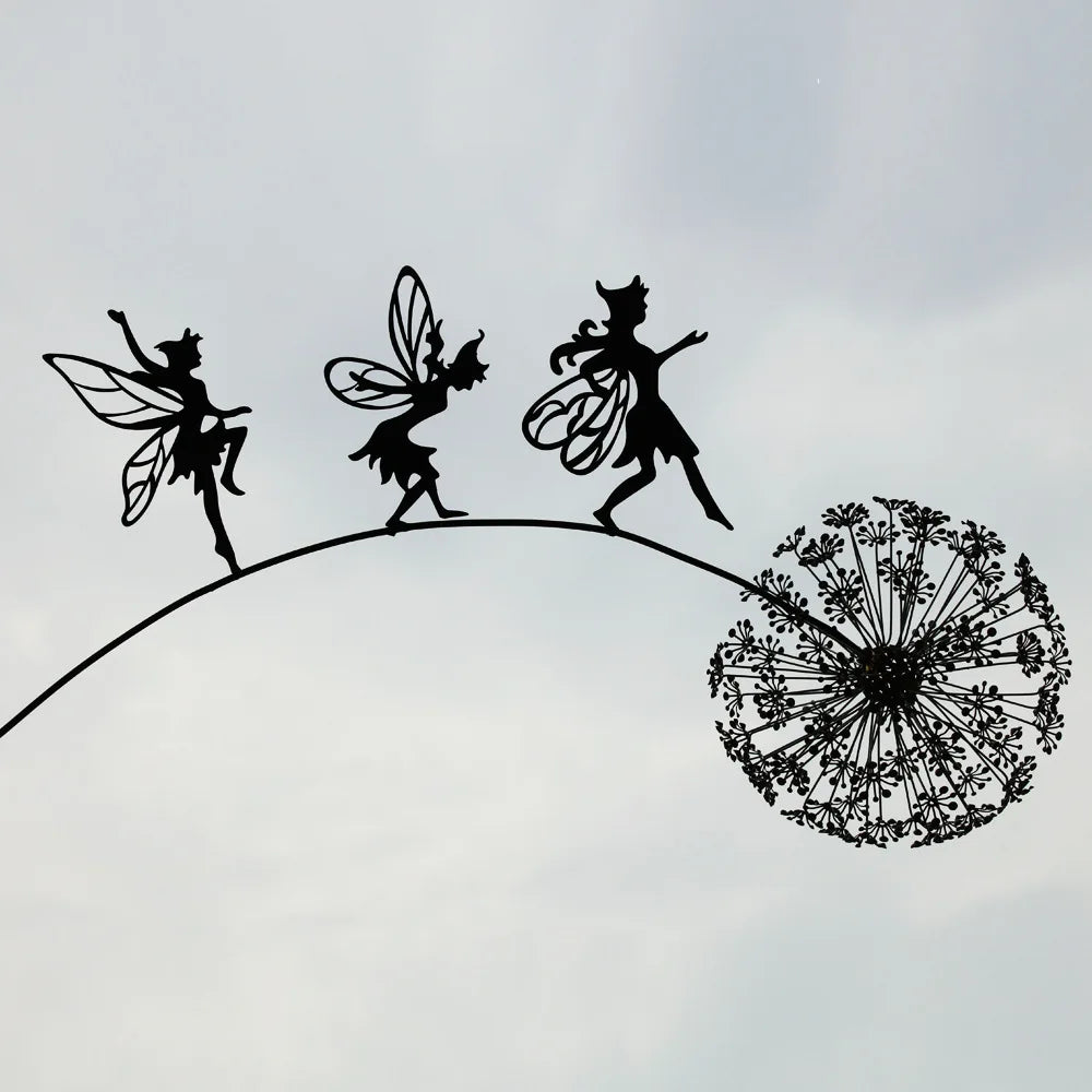 Enchanting Fairy Dance | Dandelion Metal Garden Decoration