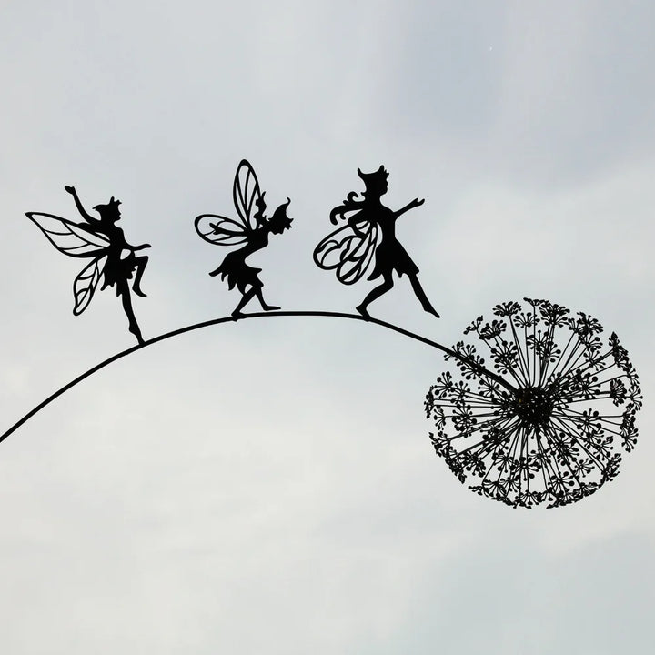 Enchanting Fairy Dance | Dandelion Metal Garden Decoration
