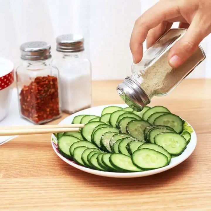 Gourmet Glass | Luxe Glass Cruet for Salt and Pepper