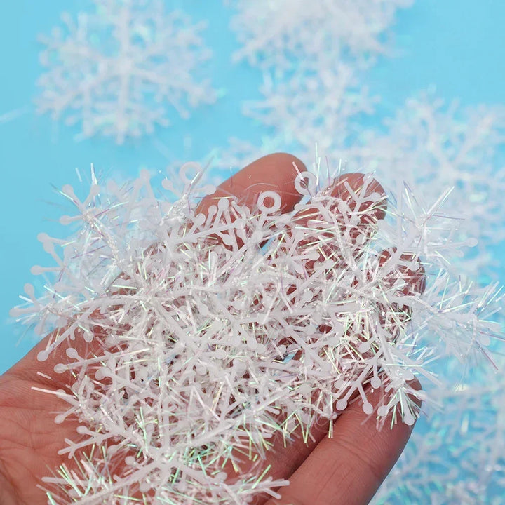 GlimmerGarlands | Glitter Snowflake Decorations