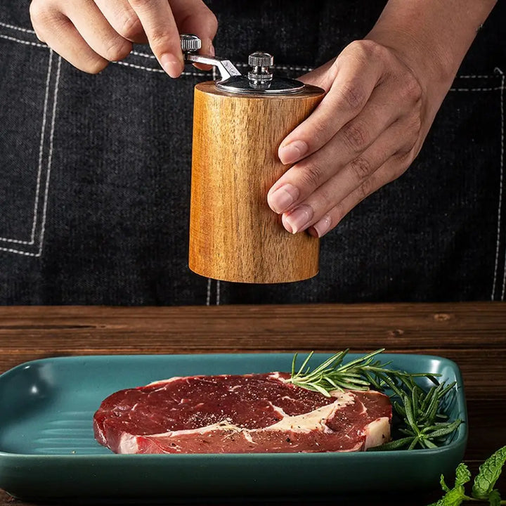 ArtisanGrind | Luxe Manual Wooden Salt and Pepper Mill Set