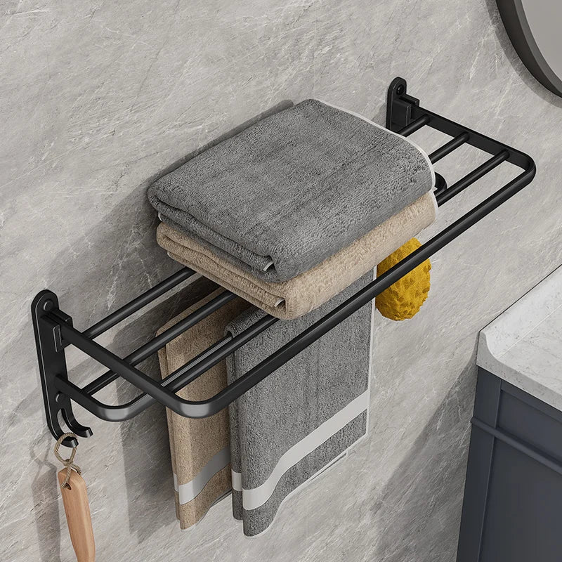 TowelLux - Stylish Aluminum Towel Holder for Wall Mounting
