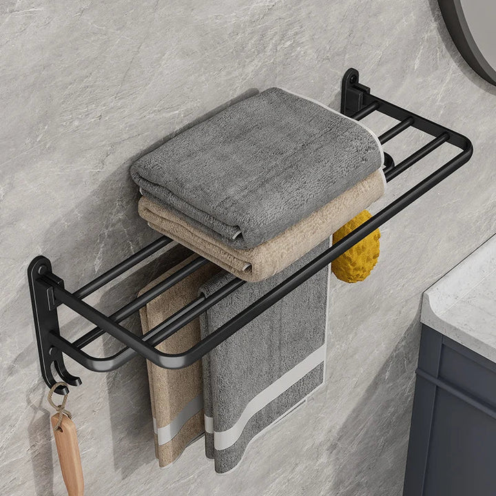 TowelLux - Stylish Aluminum Towel Holder for Wall Mounting