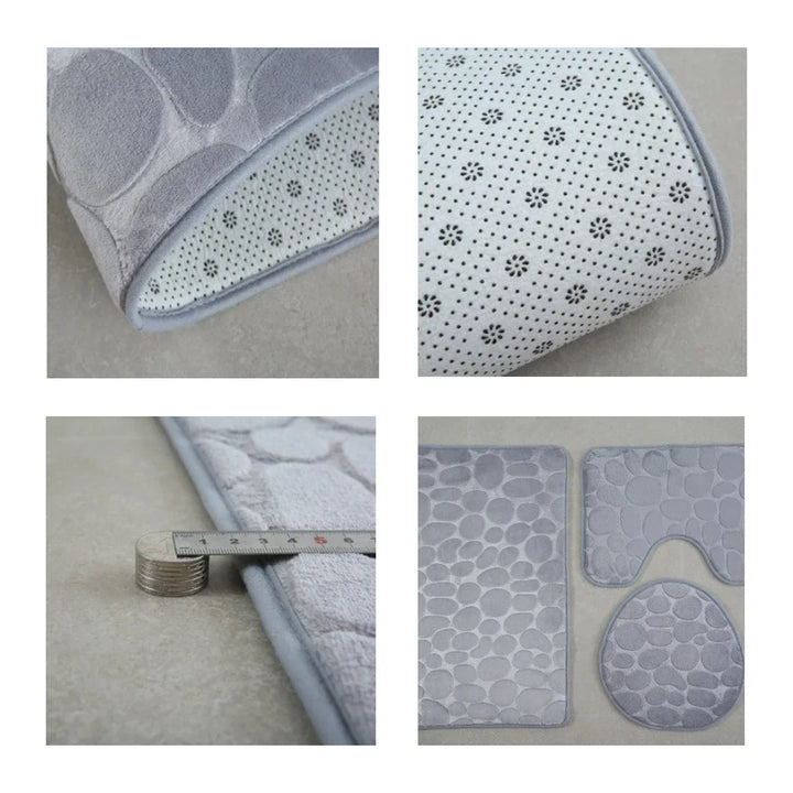 CobblestoneComfort | Non-Slip Absorbent Shower Mats