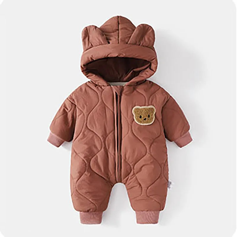 FuzzyFriends | Cartoon Bear Winter Romper