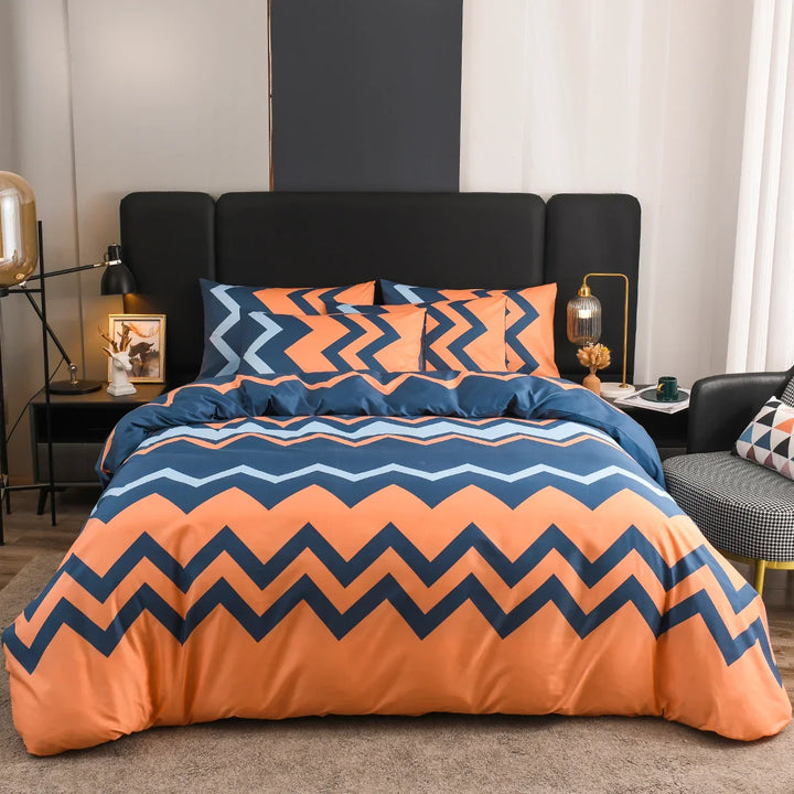 ZigzagVibe | Retro Geometric Duvet Cover