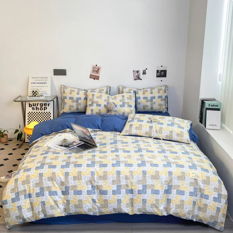 CheckeredDream | Full Checkered Duvet Cover with Pillowcases
