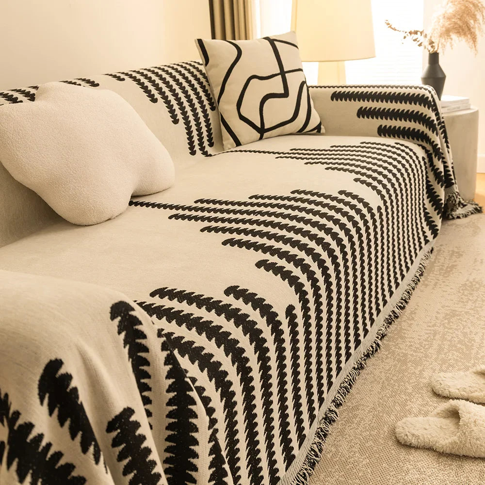 NordicChenille | Universal Throw Blanket with Tassels