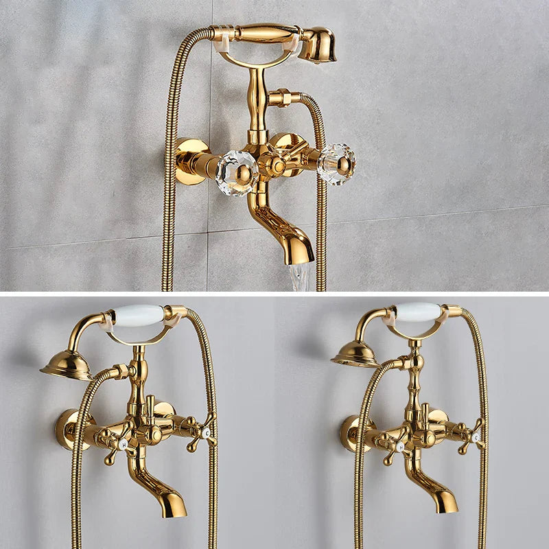 AquaStyle | Gold Waterfall Faucet Set