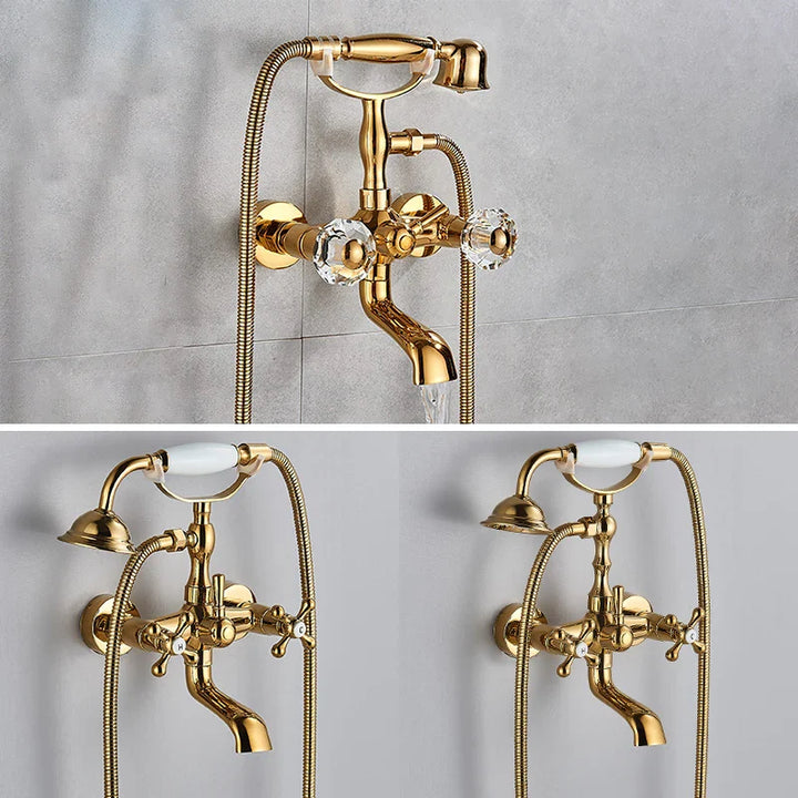 AquaStyle | Gold Waterfall Faucet Set
