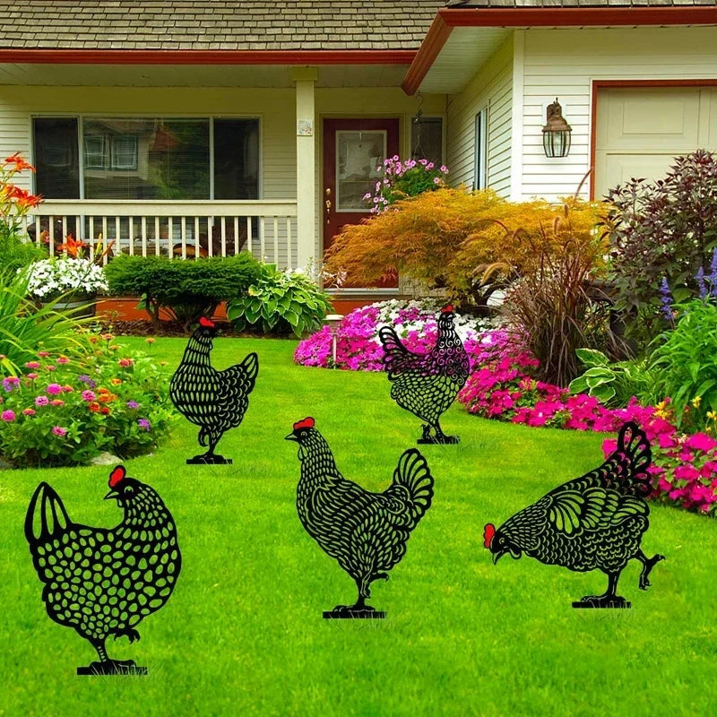 CluckArt | Luxury Acrylic Chicken Statues for Garden and Lawn