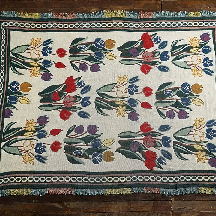 EuropaSfeer | Floral Throw Blanket for Camping