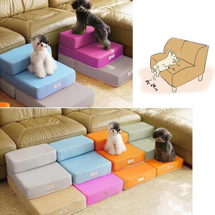 Easy Access for Your Pet - Pet Stairs with 2 Levels and Non-Slip - Comfortable Climbing