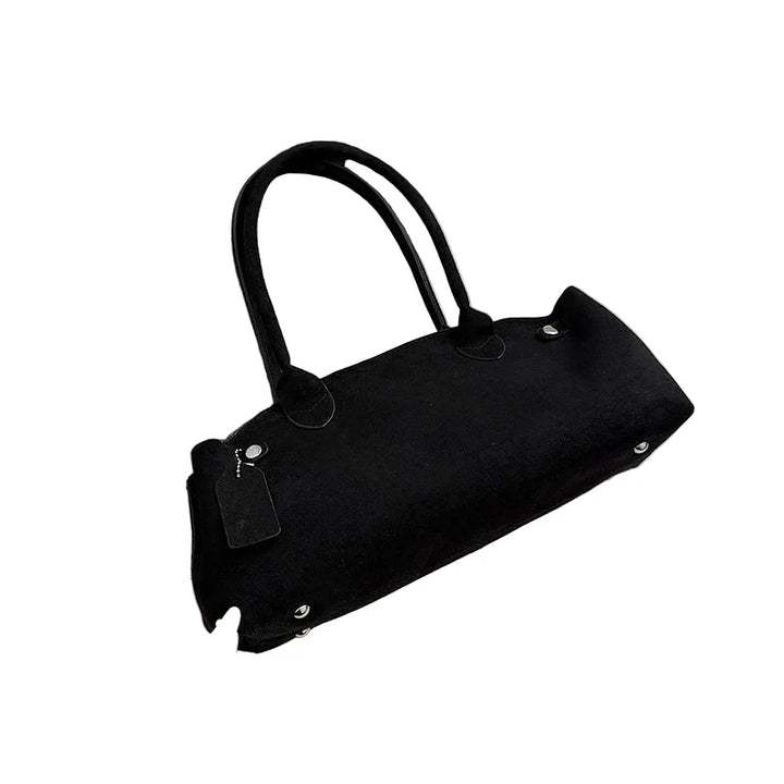 SuèdeCharm – Elegant PU Handbag with Top Handle for Women
