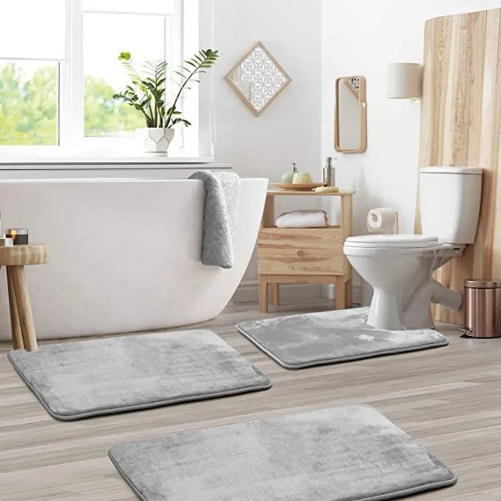 ComfyVelvetSoft | Absorbent Bathroom Rug Set