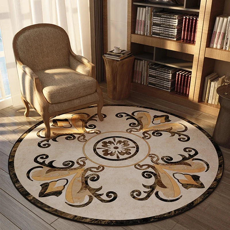LuxuryRound | American Style Round Rugs for Bedroom Decor