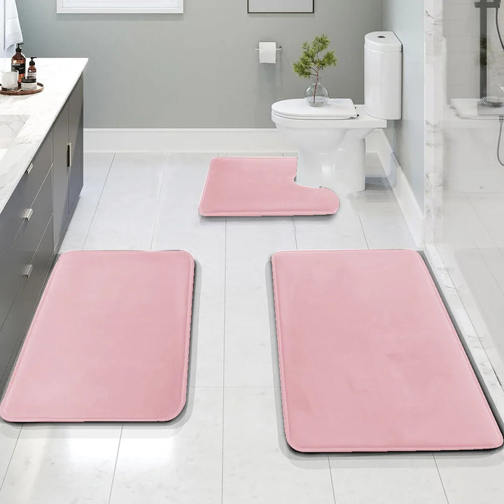 AquaShieldStep | Washable Bathroom Sponge Mat Set