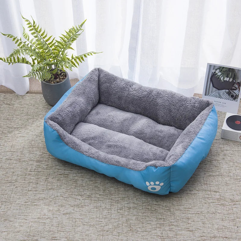 Winter Soft Warm House for Dogs - Color Square and Waterproof Dog Mat