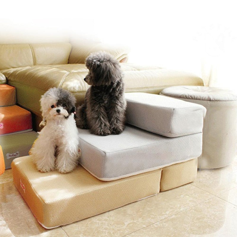 Easy Access for Your Pet - Pet Stairs with 2 Levels and Non-Slip - Comfortable Climbing